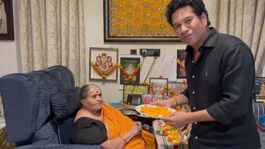 Sachin Tendulkar ने आईसोबत खाल्ला हंगामातील पहिला आंबा, पहा व्हिडिओ