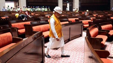 PM Narendra Modi यांनी संसदेच्या नवीन इमारतीला अचानक दिली भेट
