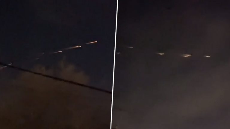 California mysterious streaks: कॅलिफोर्नियाच्या आकाशात दिसल्या रहस्यमयी प्रकाशाच्या रेषा (Watch Video)