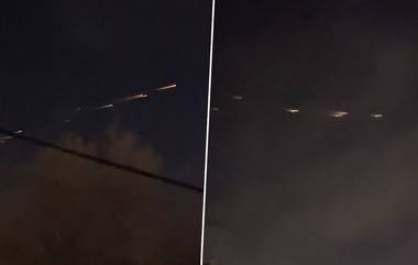 California mysterious streaks: कॅलिफोर्नियाच्या आकाशात दिसल्या रहस्यमयी प्रकाशाच्या रेषा (Watch Video)