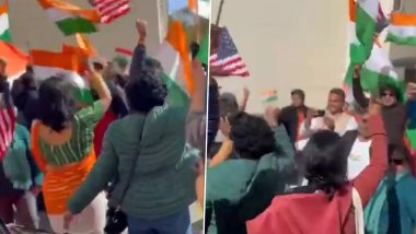 San Francisco: भारतीय दुतावासाच्या बाहेर नागरिकांचे एकता प्रदर्शन, हातात तिरंगा घेऊन 'भारत माता की जय'च्या दिल्या घोषणा