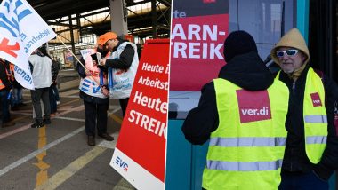 Germany Strike: संपामुळे जर्मनीत  रेल्वे, विमाने, सार्वजनिक वाहतूक सेवा ठप्प