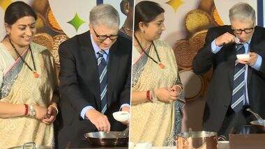 Bill Gates-Smriti Irani Video: बिल गेट्सने स्मृती इराणींसोबत बनवली खिचडी; व्हिडिओ सोशल मीडियावर व्हायरल, Watch