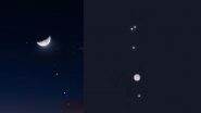 Five Planet Alignment: दुर्मिळ घटना! आकाशात एकत्र आले बुध, शुक्र, गुरु, मंगळ आणि युरेनस असे पाच ग्रह (Watch Video)