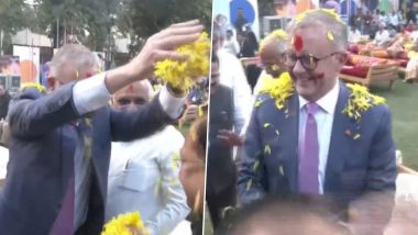 Australian Prime Minister celebrates Holi: ऑस्ट्रेलियाचे पंतप्रधान अँथनी अल्बानीज यांनी फुलांनी केली होळी साजरी (Watch Video)