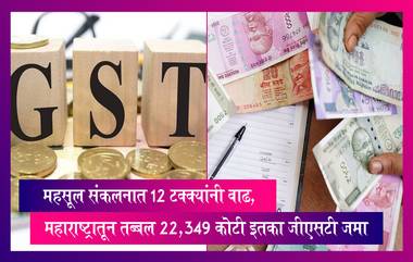 GST collection: महसूल संकलनात 12 टक्क्यांनी वाढ, महाराष्ट्रातून तब्बल 22,349 कोटी इतका जीएसटी जमा