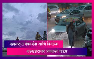 Maharashtra: राज्यात अनेक ठिकाणी अवकाळी पाऊस, मराठवाडा आणि विदर्भात कडकडाटासह पाऊस