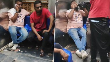 Man Drinking Alcohol in Local Train: लोकल ट्रेनच्या डब्यातील मद्यपानाचा व्हिडिओ व्हायरल, मुंबई पोलिसांनी GRP ला दिले कारवाईचे आदेश