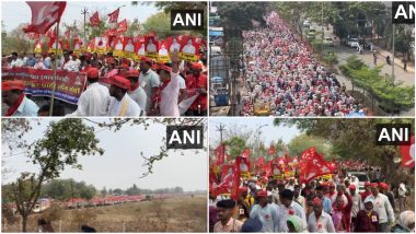 Farmers March Maharashtra: शेतकरी समस्यांकडे सरकारचे लक्ष वेधण्यासाठी 'लाल वादळ' मुंबईच्या दिशेने