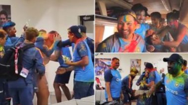 Team India Celebrates Holi 2023: टीम इंडियाने अहमदाबादमध्ये खेळली जोरदार होळी, रोहित शर्मा आणि विराट कोहली दिसले नव्या रंगात (पहा व्हिडिओ)