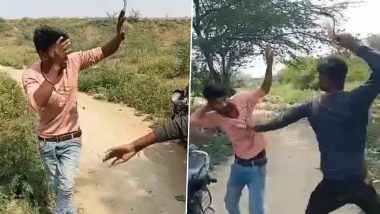 Uttar Pradesh: उत्तर प्रदेशातील हमीरपूरमध्ये क्षुल्लक कारणावरून एका तरुणाला बेदम मारहाण (Watch Video)