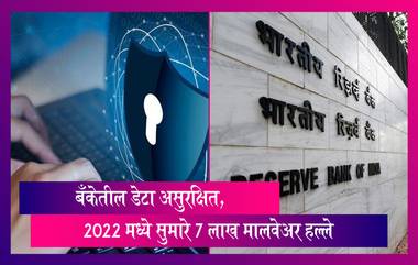 Malware Attacks in India: बँक क्षेत्र सायबर हल्ल्यामुळे असुरक्षित, 2022 मध्ये सुमारे 7 लाख मालवेअर हल्ले