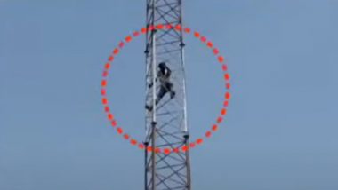 Viral Video:पत्नी नांदायला येत नाही म्हणून पतीने मोबाईल टॉवरवर चढून केले शोले स्टाईल आंदोलन, पाहा व्हिडीओ