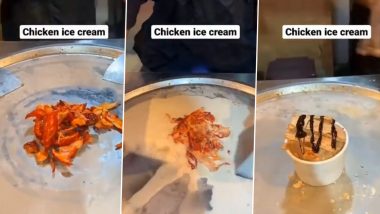Viral Video: 'तंदूरी चिकन आइस्क्रीम' सध्या इंटरनेटवर नवीन क्रेझी फूड फ्यूजन, नेटिझन्सकडून अनोख्या प्रतिक्रिया
