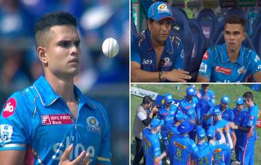 Arjun Tendulkar Debut: मुंबई इंडियन्सकडून आयपीएलमध्ये पदार्पण केलेल्या अर्जुन तेंडुलकरला पाहून सचिन भावुक, पहा व्हिडिओ