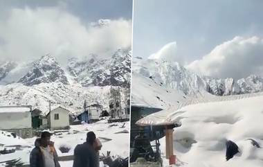 Snowfall In Kedarnath: केदारनाथमध्ये सततच्या हिमवृष्टीने चारधाम यात्रेचे रजिस्ट्रेशन बंद