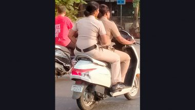 Mumbai Police: बिना हॅल्मेट दुचाकीवरुन प्रवास करणाऱ्या महिला पोलिसांचा फोटो व्हायरल, कारवाई होणार