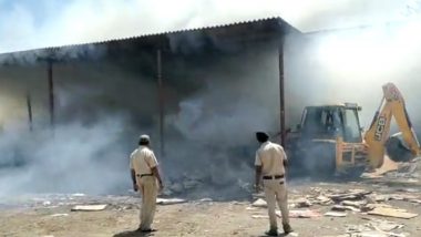 Solapur Fire:  सोलापूरातील श्री सिद्धेश्वर साखर कारखाना परिसरातील पेपर मिलला भीषण आग (पहा व्हिडिओ)