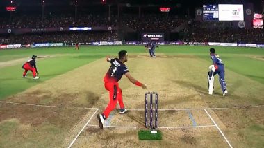 Harshal Patel Misses ‘Mankad Run Out’: आरसीबी विरुद्ध एलएसजीच्या शेवटच्या षटकात मांकडच्या प्रयत्नासह रवी बिश्नोईला बाद करण्यात हर्षल पटेल ठरला अपयशी, पहा व्हिडिओ