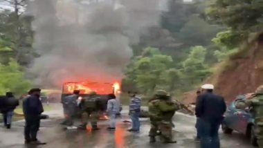 Army Truck Catches Fire Video: लष्कराच्या ट्रकला आग, चार जवनांचा मृत्यू; जम्मू आणि कश्मीर येथील घटना