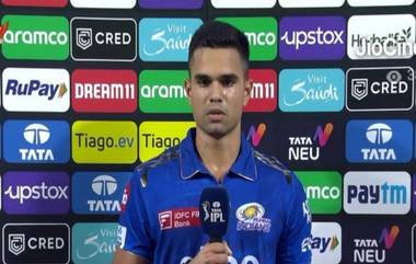 Arjun Tendulkar 1st Wicket Video: अर्जुन तेंडुलकरने हैदराबाद विरुद्धच्या शेवटच्या षटकात केली शानदार गोलंदाजी, IPL मधली घेतली पहिली विकेट (Watch Video)