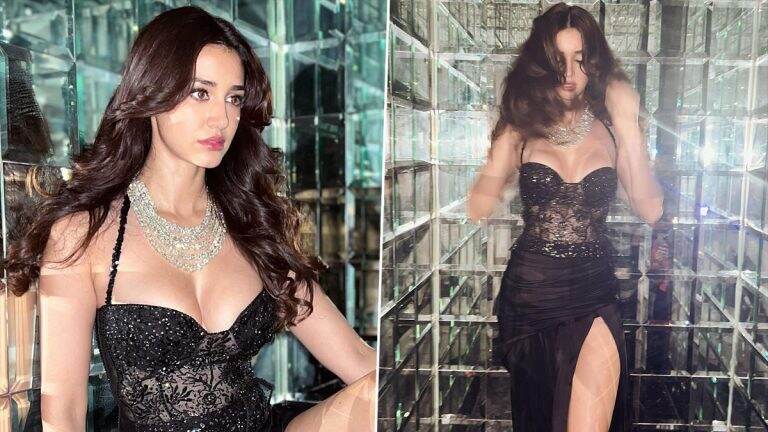 Disha Patani's Hot Photo: अभिनेत्री दिशा पटानीचे काळ्या रंगाच्या गाउनमध्ये खुलले सौंदर्य, पाहा फोटो