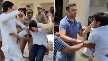 Uttar Pradesh: सपा आमदार आणि भाजप नेता पोलीस स्टेशनमध्ये भिडले, व्हिडिओ व्हायरल
