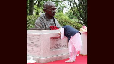 PM Modi Unveils Bust of Mahatma Gandhi: जापानमध्ये पंतप्रधान नरेंद्र मोदी यांनी केले महात्मा गांधी यांच्या पुतळ्याचे अनावरण