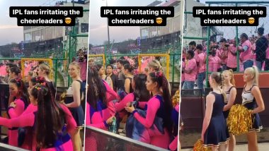 IPL Fans Irritating the Cheerleader: आयपीएल सामन्यादरम्यान प्रेक्षकाने चीअरलीडरशी केले गैरवर्तन (Watch Video)