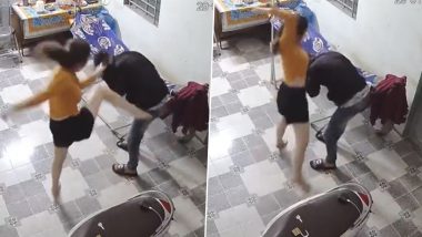 Viral Video: ऑफिसमधून घरी आलेल्या नवऱ्यावर तुटून पडली महिला; नवऱ्याला केली लाथा-बुक्क्यांनी मारहाण, Watch