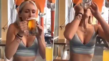Girl Drinking Liquor: तरुणीने एका घोटात गिळली ग्लासभर दारू, नंतर अशी दिली प्रतिक्रिया, Watch Video
