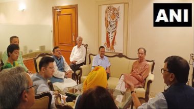 AAP Leaders Meet Uddhav Thackeray: अरविंद केजरीवाल, भगवंत मान आणि AAP नेत्यांनी घेतली उद्धव ठाकरे यांची भेट