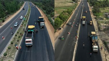 Ghaziabad-Aligarh Expressway: अवघ्या 100 तासांत बांधला 100 किलोमीटरचा गाझियाबाद-अलिगड एक्स्प्रेस वे; झाला विश्वविक्रम, Nitin Gadkari यांनी केले कामाचे कौतुक (See Photos)