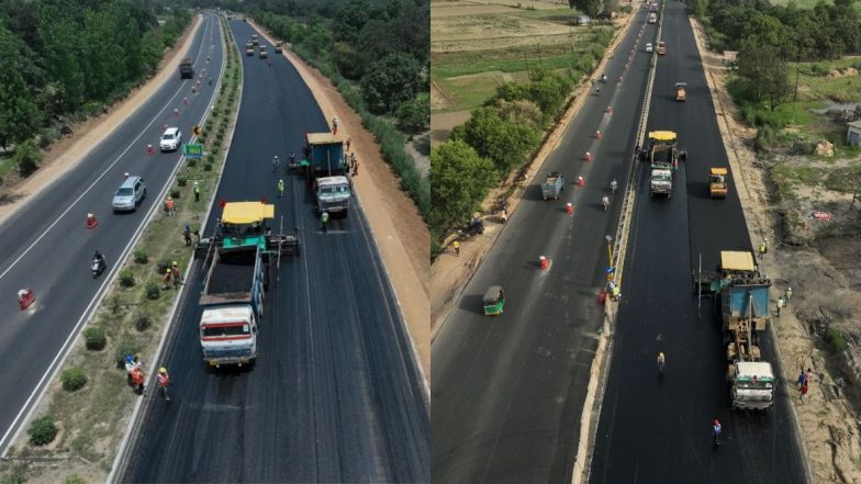Ghaziabad-Aligarh Expressway: अवघ्या 100 तासांत बांधला 100 किलोमीटरचा गाझियाबाद-अलिगड एक्स्प्रेस वे; झाला विश्वविक्रम, Nitin Gadkari यांनी केले कामाचे कौतुक (See Photos)