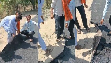 Viral Video: भ्रष्टाचाराचा कळस! ग्रामस्थांनी चक्क हाताने उचकटला नव्याने तयार केलेला रस्ता; कंत्राटदारावर फसवणुकीचा आरोप, Jalna जिल्ह्यातील धक्कादायक घटना