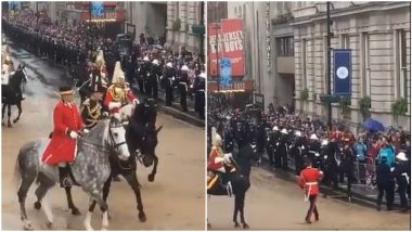 King Charles III Coronation: राजा चार्ल्स तिसरा याच्या राज्याभिषेक सोहळ्यादरम्यान घोडा बिथरला; उपस्थितांमध्ये गोंधळ, व्हिडिओ व्हायरल (Watch Video)