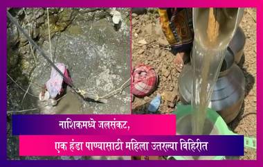 Nashik: नाशिकमध्ये एक हंडा पाण्यासाठी वणवण, पाण्यासाठी महिला उतरल्या विहिरीत, व्हिडीओ व्हायरल