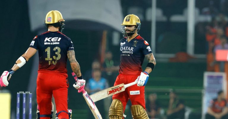 SRH vs RCB, IPL 2023 Match 65 Live Score Update: विराट कोहली आणि फाफ डुप्लेसिस यांच्यात चांगली भागीदारी, आरसीबीची धावसंख्या 100 धावांच्या पुढे