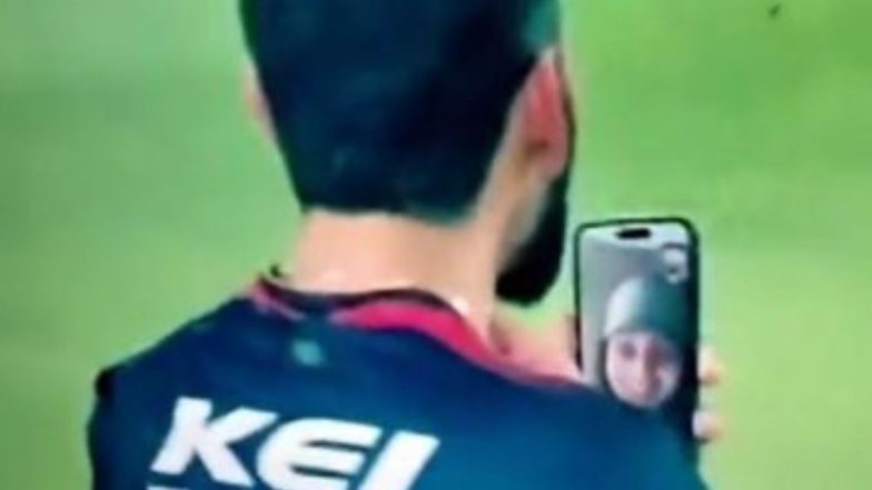 Virat on a Video Call with Anushka: हैदराबादविरुद्ध विराटने शतक झळकवल्यानंतर अनुष्का शर्माला केला व्हिडिओ काॅल, दिली अशी प्रतिक्रिया (Watch Video)
