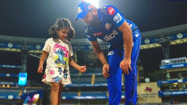 MI vs SRH: हैदराबादविरुद्ध विजयमिळवल्यानंतर Rohit Sharma ने आपली मुलगी समायरासोबत मैदानावर अनुभवला एक मनमोहक क्षण (See Pic)