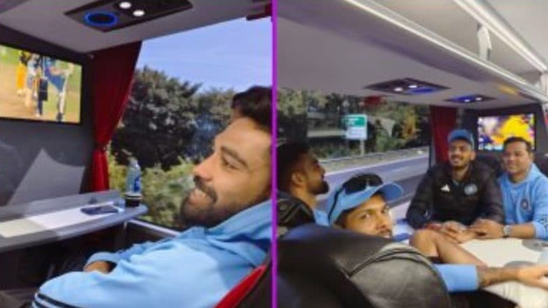 Team India Watching IPL Final In Bus: भारतीय संघाचे खेळाडूंनी वर्ल्ड टेस्ट चॅम्पियनशिप फायनलपूर्वी प्रशिक्षण सत्रानंतर बसमध्ये पाहत आहे आयपीएलचा अंतिम सामना, पहा फोटो