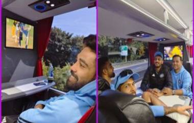 Team India Watching IPL Final In Bus: भारतीय संघाचे खेळाडूंनी वर्ल्ड टेस्ट चॅम्पियनशिप फायनलपूर्वी प्रशिक्षण सत्रानंतर बसमध्ये पाहत आहे आयपीएलचा अंतिम सामना, पहा फोटो