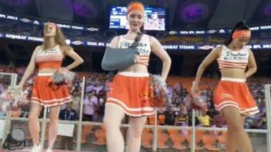 Cheerleader Performs With Arm Injury: हाताला दुखापत असूनही चीअरलीडरने केला परफॉर्म, पहा व्हिडिओ