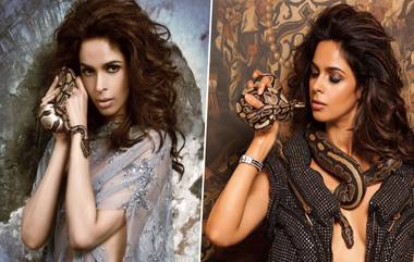 Mallika Sherawat Bold Photoshoot With Live Snakes: मर्डर अभिनेत्री मल्लिका शेरावतने अजगरासोबत केला फोटोशूट, पाहा फोटो