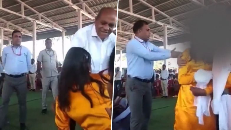 BJP MLA Gauri Shankar Bisen: भाजपचे माजी खासदार मंत्री गौरीशंकर बिसेन यांनी ओलांडली मर्यादा;  विद्यार्थिनींना चुकीच्या पद्धतीने केला स्पर्श, Watch Video