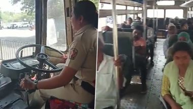 First Female MSRTC Bus Driver: कौतुकास्पद! माधवी साळवे बनल्या एसटीच्या पहिल्या महिला चालक; सिन्नर ते नाशिक बस चालवून रचला इतिहास, Watch Video