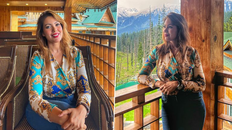 Munmun Dutta in Kashmir: TMKOC ची मुनमुन दत्ता काश्मीरमध्ये आईसोबत लुटत आहे सुट्यांचा आनंद, पाहा फोटो