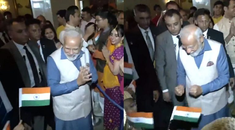 PM Modi Egypt Visit: कैरो येथील हॉटेलमध्ये पंतप्रधान नरेंद्र मोदींचे भारतीय समुदायाच्या सदस्यांकडून जोरदार स्वागत (Watch Video)