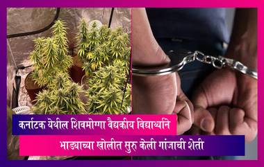 Ganja Cultivation in Rented House: कर्नाटक येथील शिवमोग्गा वैद्यकीय विद्यार्थ्याने भाड्याच्या खोलीत सुरु केली गांजाची शेती