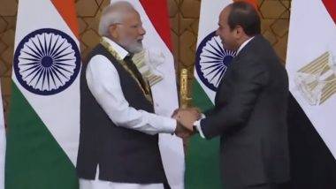 PM Modi Egypt Visit: पंतप्रधान नरेंद्र मोदींना इजिप्तचा सर्वोच्च 'Order of the Nile' राज्य सन्मान; राष्ट्रपती Abdel Fattah al-Sisi यांनी  केले सन्मानित